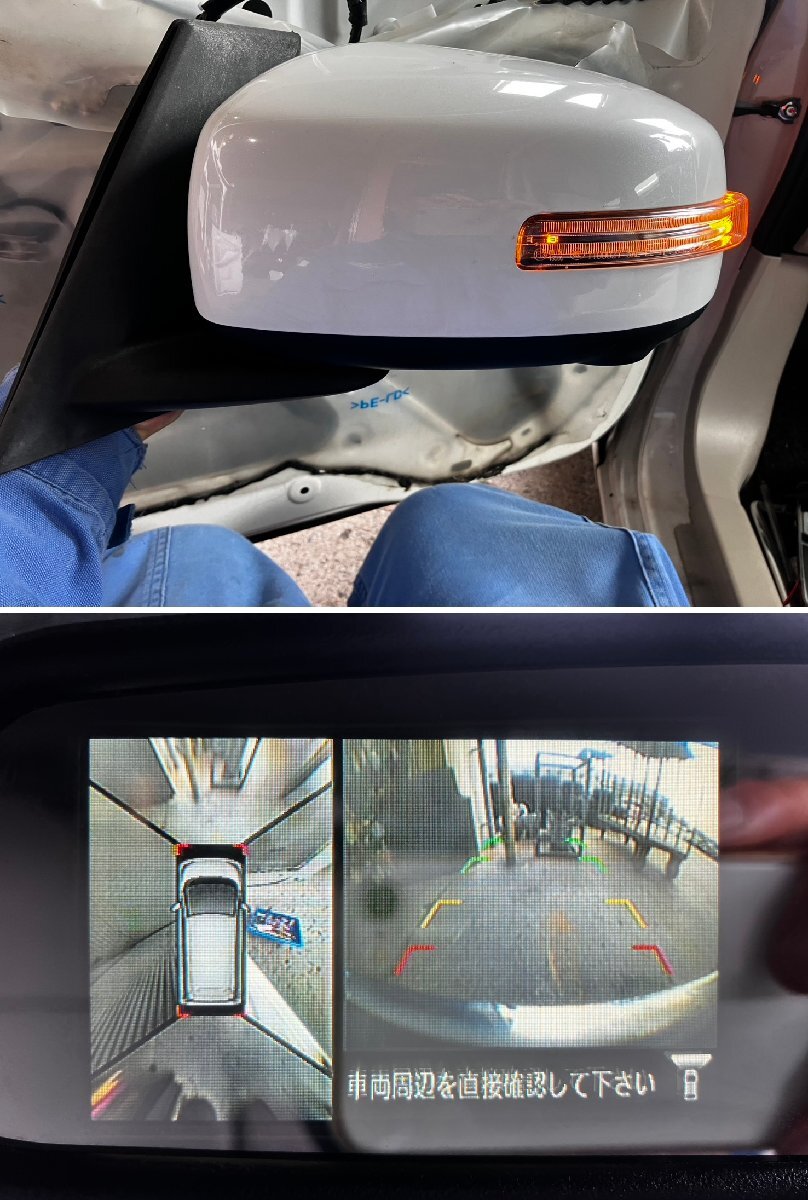 訳あり 日産 デイズルークス B21A 純正 左 ドアミラー サイドミラー 左側 助手席側 カプラ11ピン ウィンカー カメラ W13 白 作動OK 802374_画像10