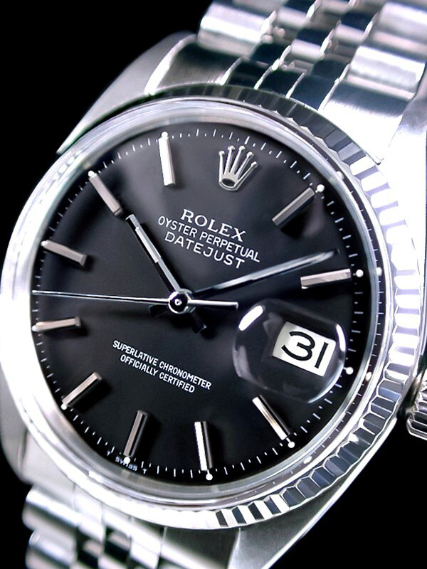 ★超美品 ROLEX ロレックス 14金WGフルーテッド ブラック Ref.1601 Cal.1570 6251H デイトジャスト オイスターパーペチュアル 綺麗★_画像3