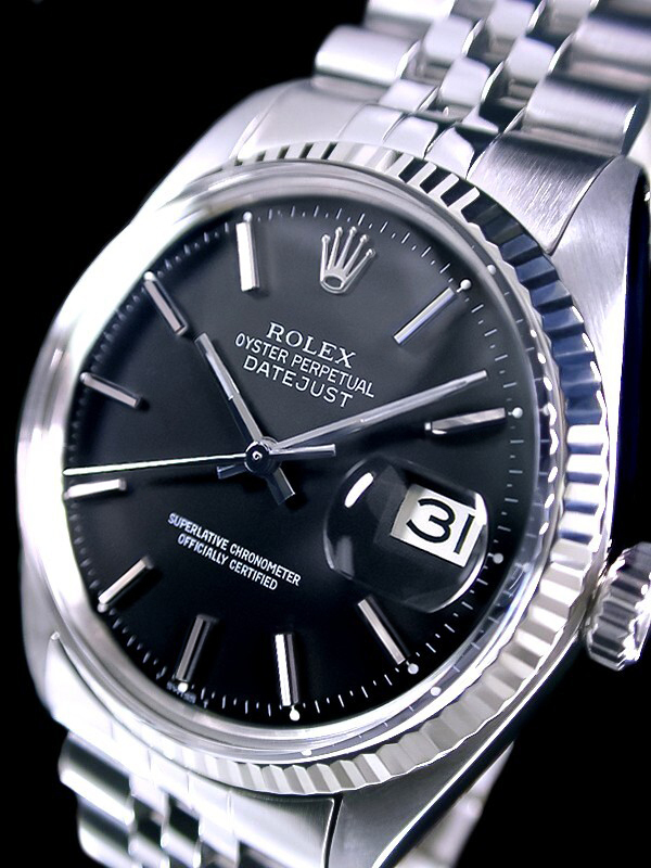 ★超美品 ROLEX ロレックス 14金WGフルーテッド ブラック Ref.1601 Cal.1570 6251H デイトジャスト オイスターパーペチュアル 綺麗★_画像5