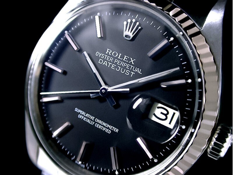 ★超美品 ROLEX ロレックス 14金WGフルーテッド ブラック Ref.1601 Cal.1570 6251H デイトジャスト オイスターパーペチュアル 綺麗★_画像1