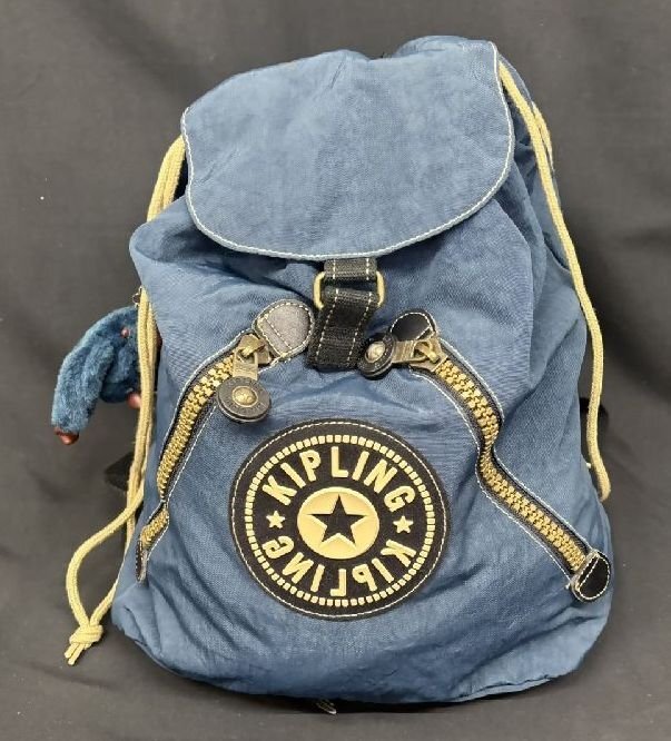 [ZEROnet] KIPRING キプリング バッグ リュックサック ショルダーバッグ キーホルダー 5点セット ブルー ブラック まとめて ●A711-14_画像4