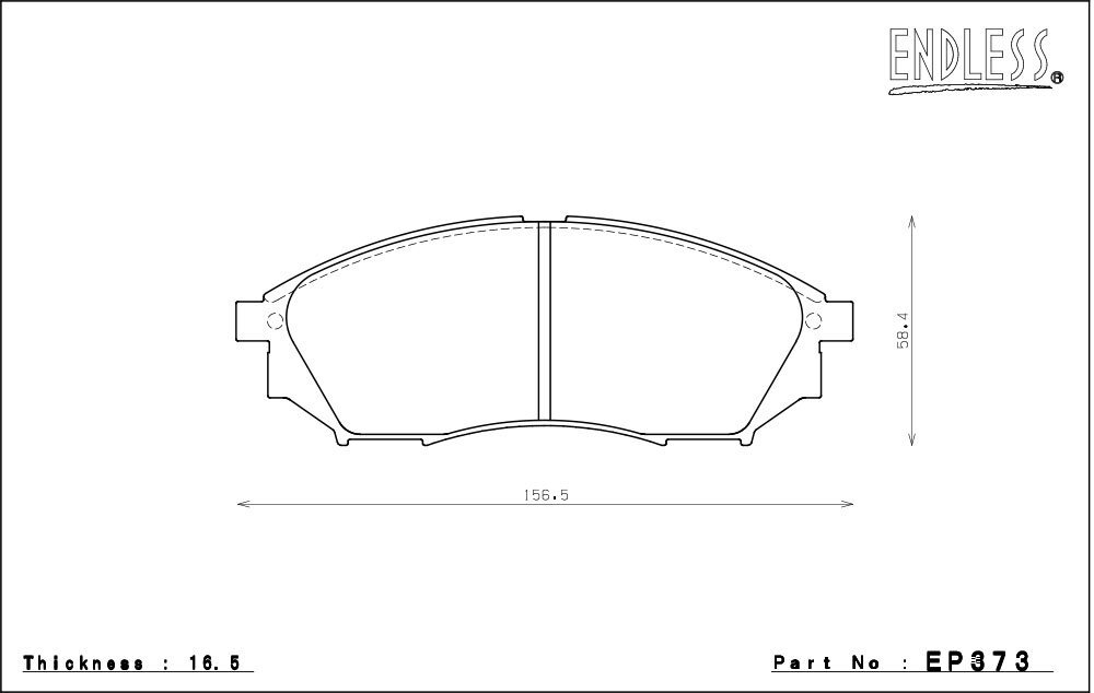 ENDLESS エンドレス ブレーキパッド SSY フロント用 フェアレディZ HZ34 Z34 H20.12~ ベースグレード/バージョンT EP373_画像2