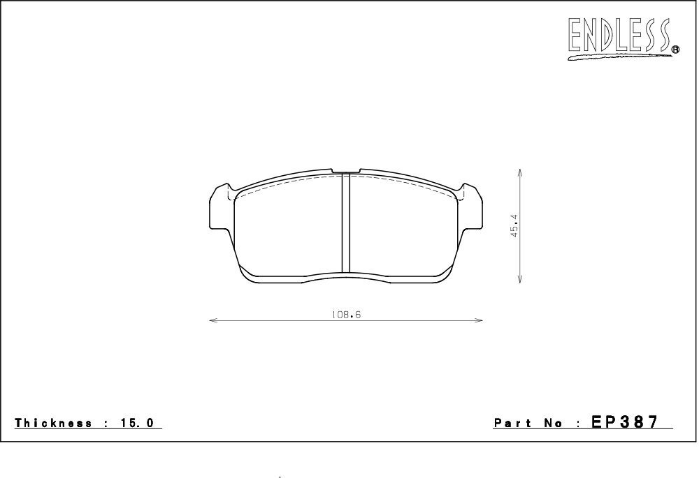 ENDLESS エンドレス ブレーキパッド CC-Rg フロント用 アルトワークス HA36S H27.12～ EP387_画像2
