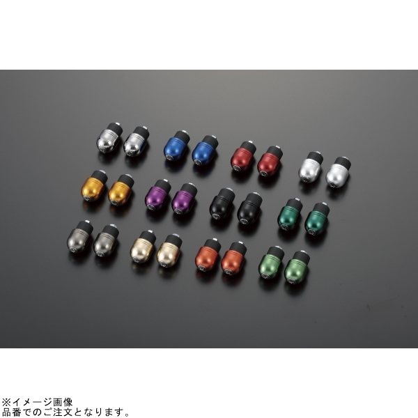 在庫あり POSH ポッシュ 031072-03-10 カワサキ バーエンド(ボルト径5mm/外径22mm) シルバー | ゼファー400 ZRX400 ZRX400-2 BALIUS_画像3