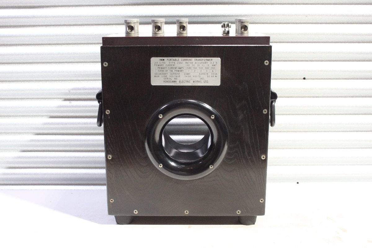 【美品】YOKOGAWA 横河計測 PORTABLE CURRENT TRANSFORMER TYPE 2241 計器用変成器 電流トランス 変流器 木製_画像5