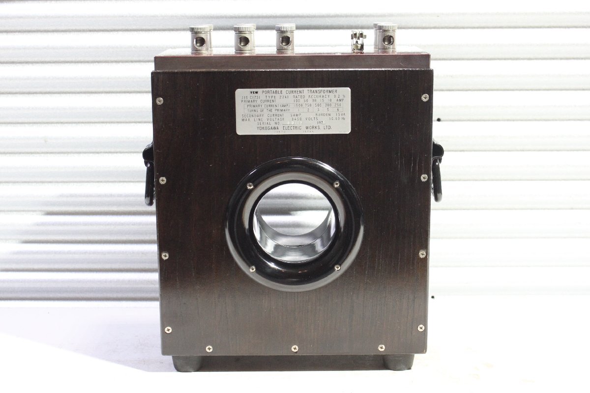 【美品】YOKOGAWA 横河計測 PORTABLE CURRENT TRANSFORMER TYPE 2241 計器用変成器 電流トランス 変流器 木製_画像2