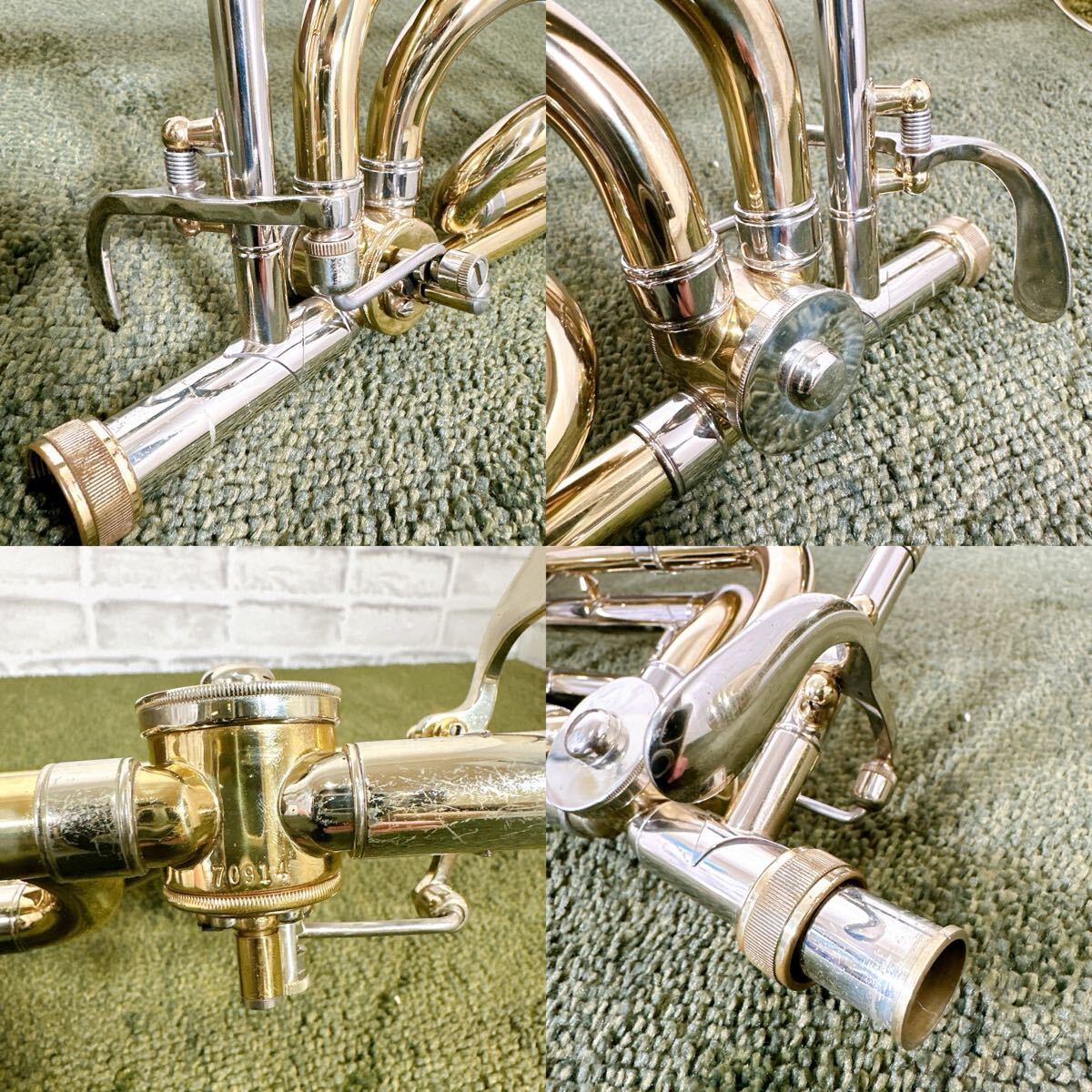 美品 希少 Bach Stradivarius 42B テナーバストロンボーン エルクハート ニッケルスライド バック _画像5