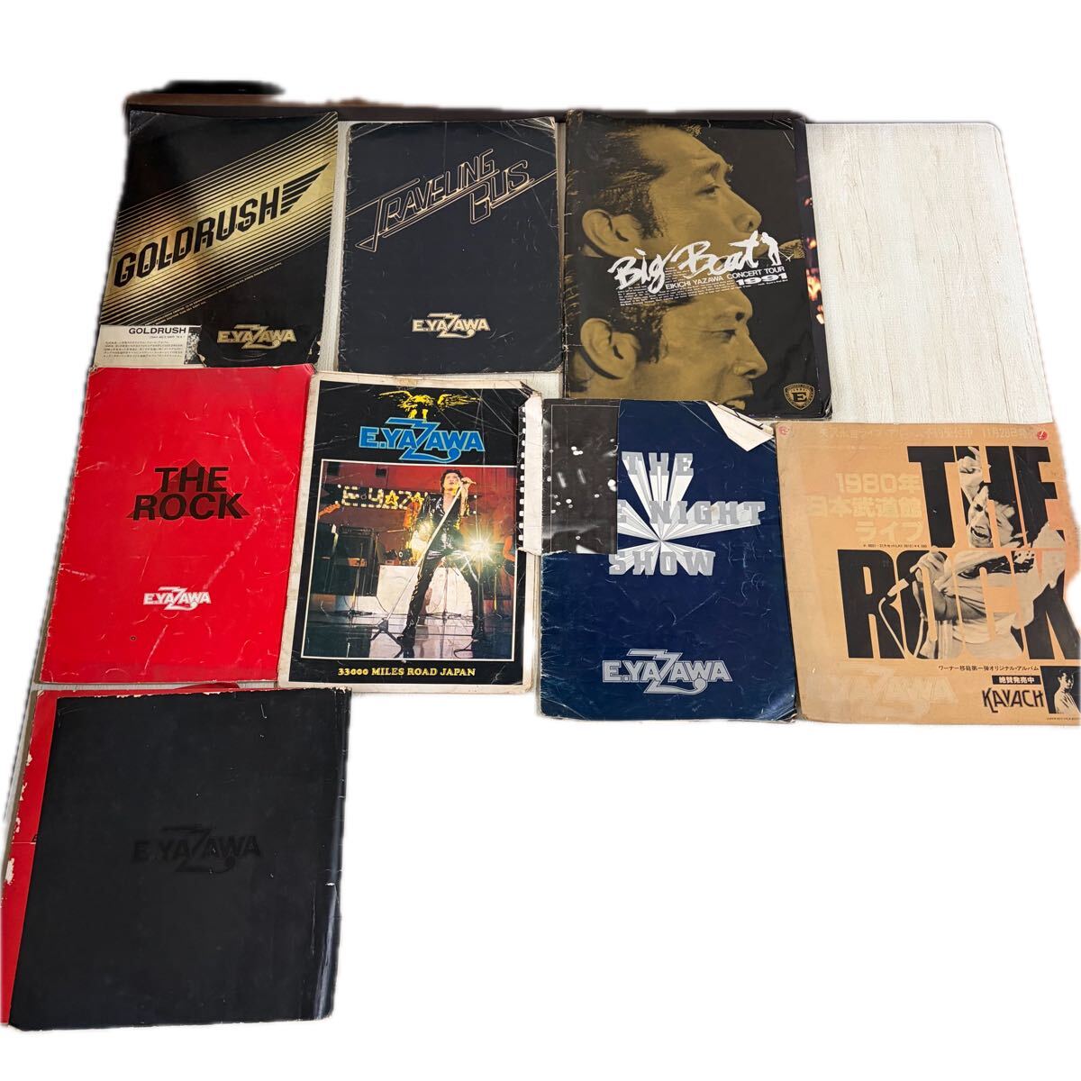 【ジャンク】切り抜き跡多数有　矢沢永吉　ツアーパンフ　レコード台紙など　まとめ売り_画像1