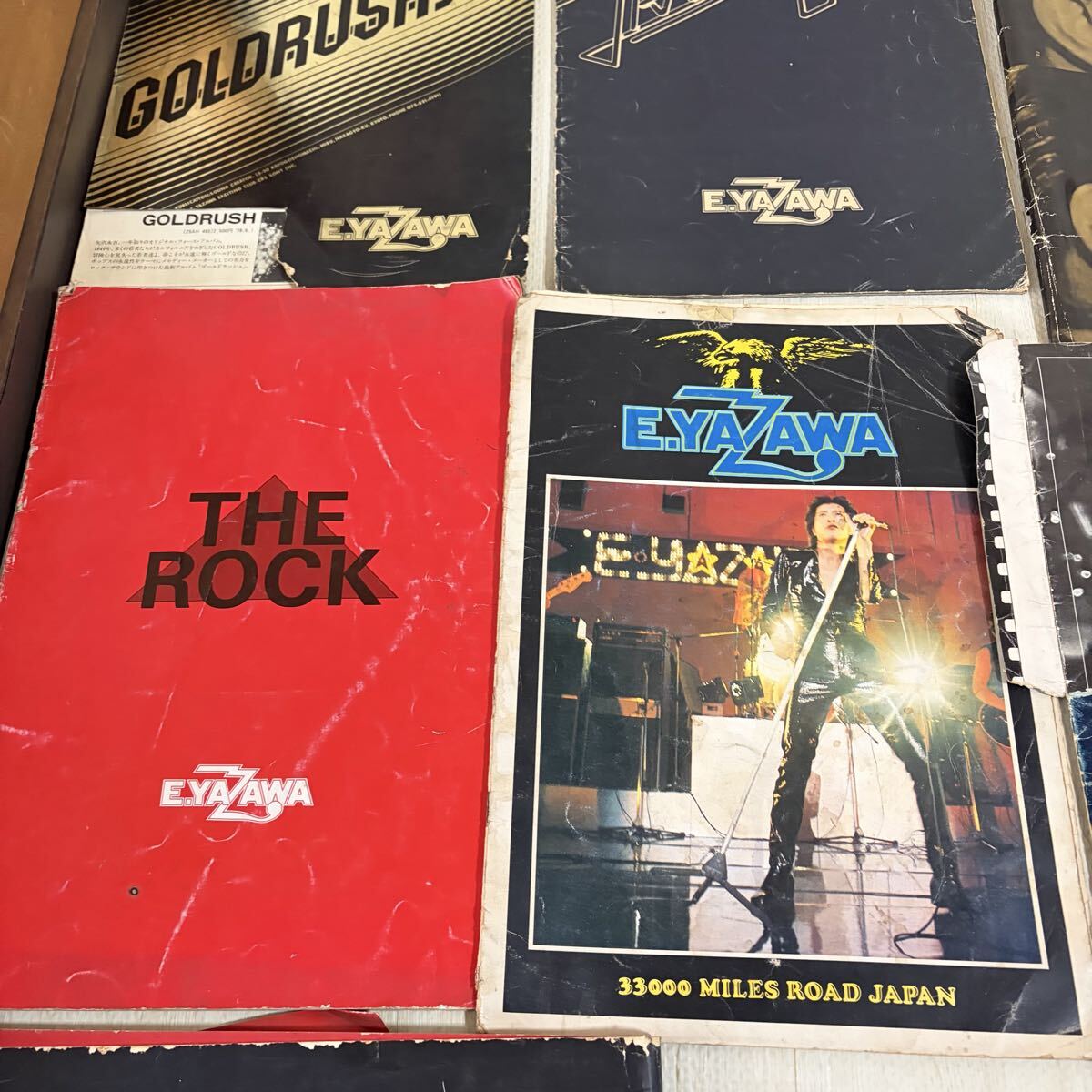 【ジャンク】切り抜き跡多数有　矢沢永吉　ツアーパンフ　レコード台紙など　まとめ売り_画像4