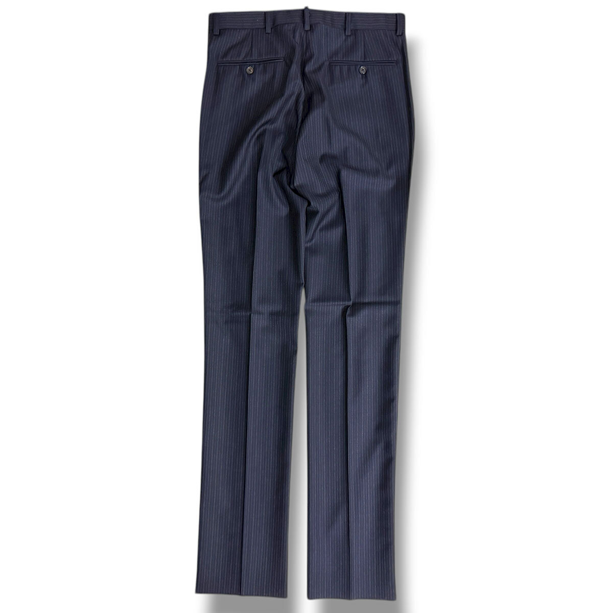 J6415 新品 ポロラルフローレン 381 BLEECKER イタリア製 ストライプスーツ ネイビー 52/42 POLO RALPH LAUREN_画像7