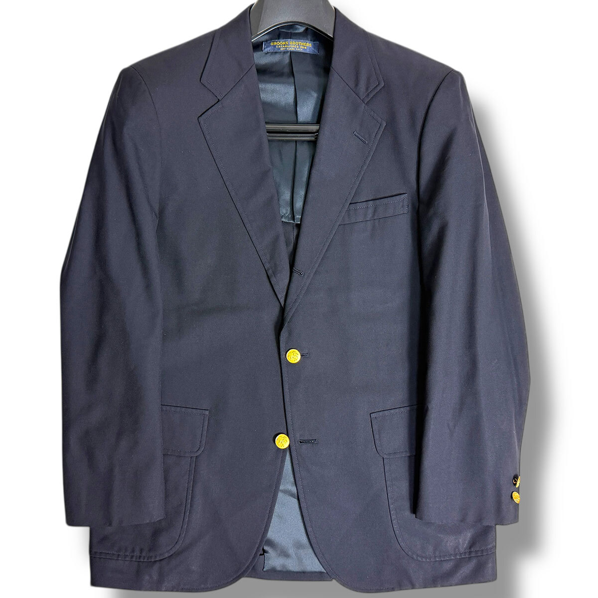 J7055 美品 ブルックスブラザーズ 金ボタン 紺ブレザー紺ブレ YA6 BROOKS BROTHERS_画像2