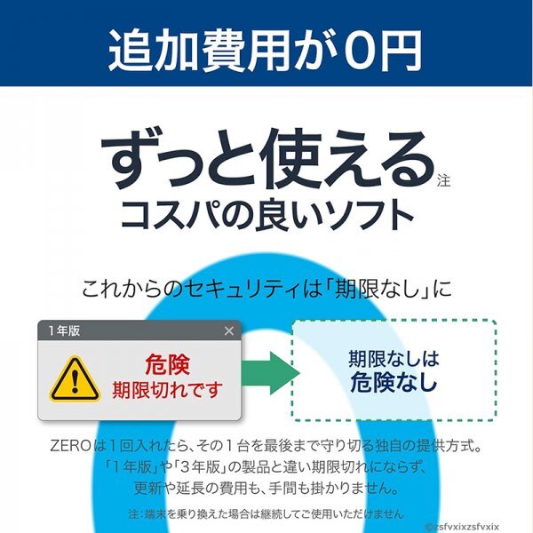 当日即納【ZERO ウイルスセキュリティ 1台用】ダウンロード版｜更新料無料 無期限｜Windows Mac iOS Android ソースネクスト 対策 ソフト_画像2