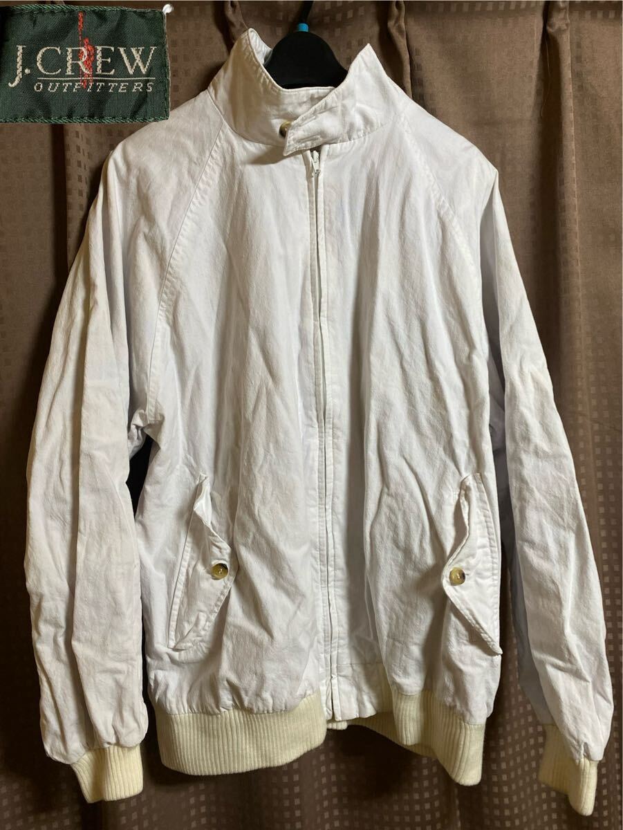 90s j.crew スウィングトップ 白 XL ブルゾン ハリントンジャケット 古着 vintage _画像1