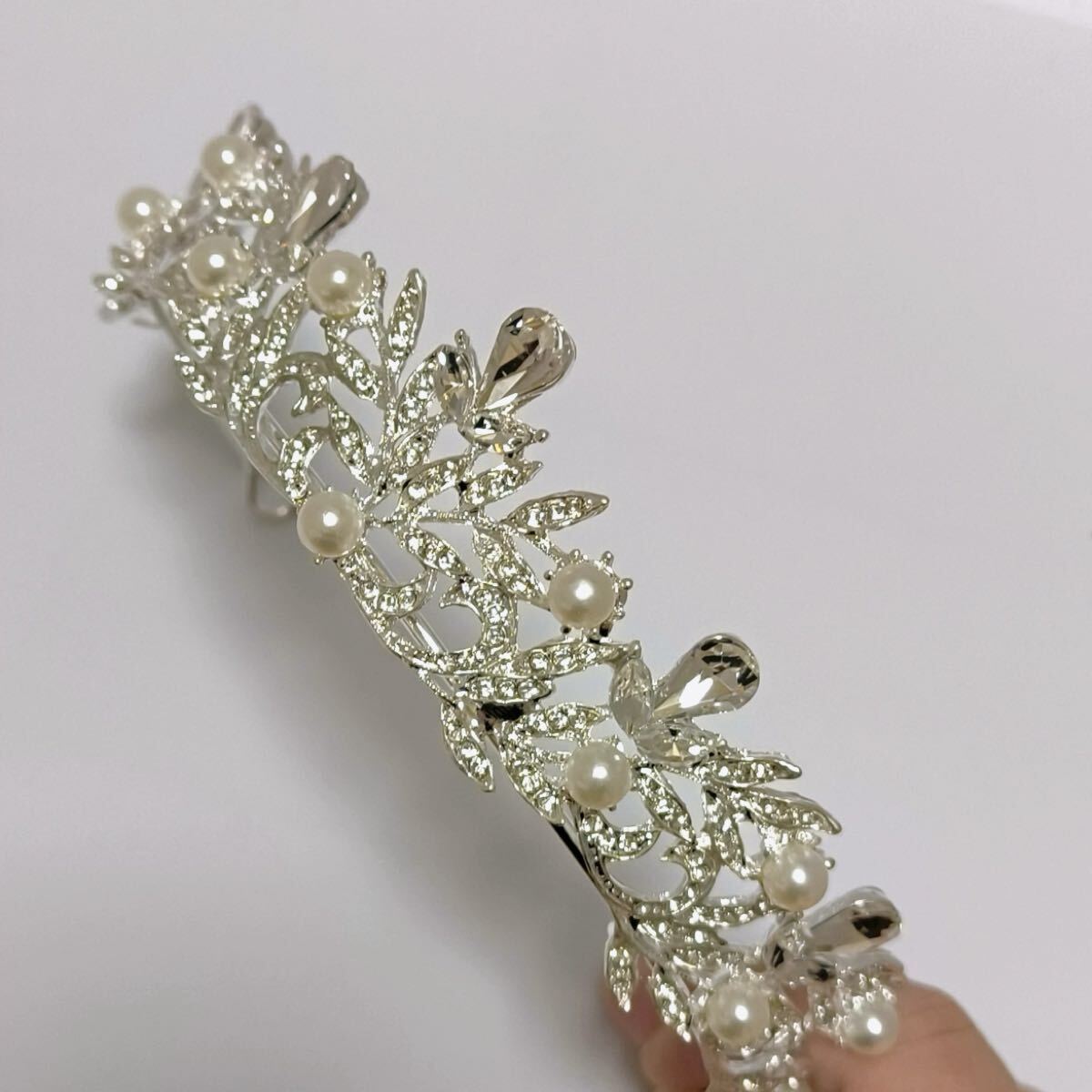  Tiara головной убор аксессуары для волос свадьба свадебный жемчуг свадьба серебряный аксессуары party 