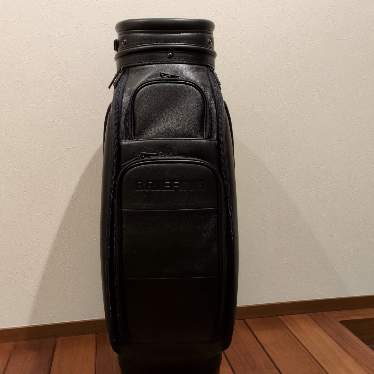1円 スタート 最終出品 美品 希少 高級 定価25万 防水 レザー BRIEFING CR-11 キャディバッグ BRG221D07_画像2