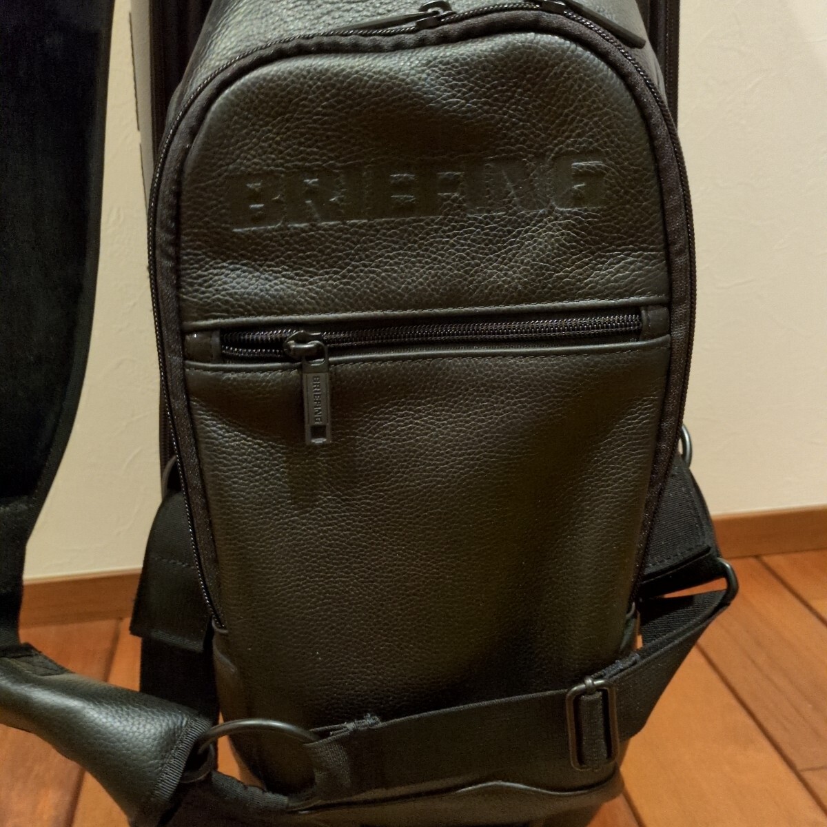 1円 スタート 最終出品 美品 希少 高級 定価25万 防水 レザー BRIEFING CR-11 キャディバッグ BRG221D07_画像5