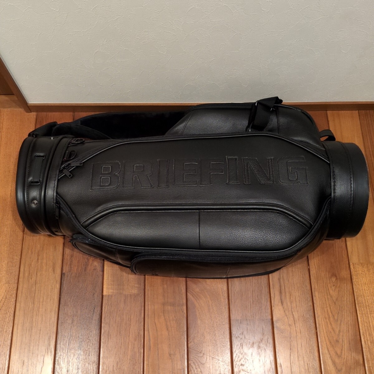 1円 スタート 最終出品 美品 希少 高級 定価25万 防水 レザー BRIEFING CR-11 キャディバッグ BRG221D07_画像7
