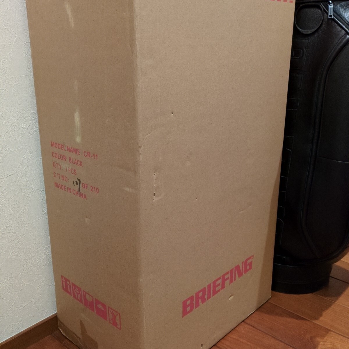 1円 スタート 最終出品 美品 希少 高級 定価25万 防水 レザー BRIEFING CR-11 キャディバッグ BRG221D07_画像10