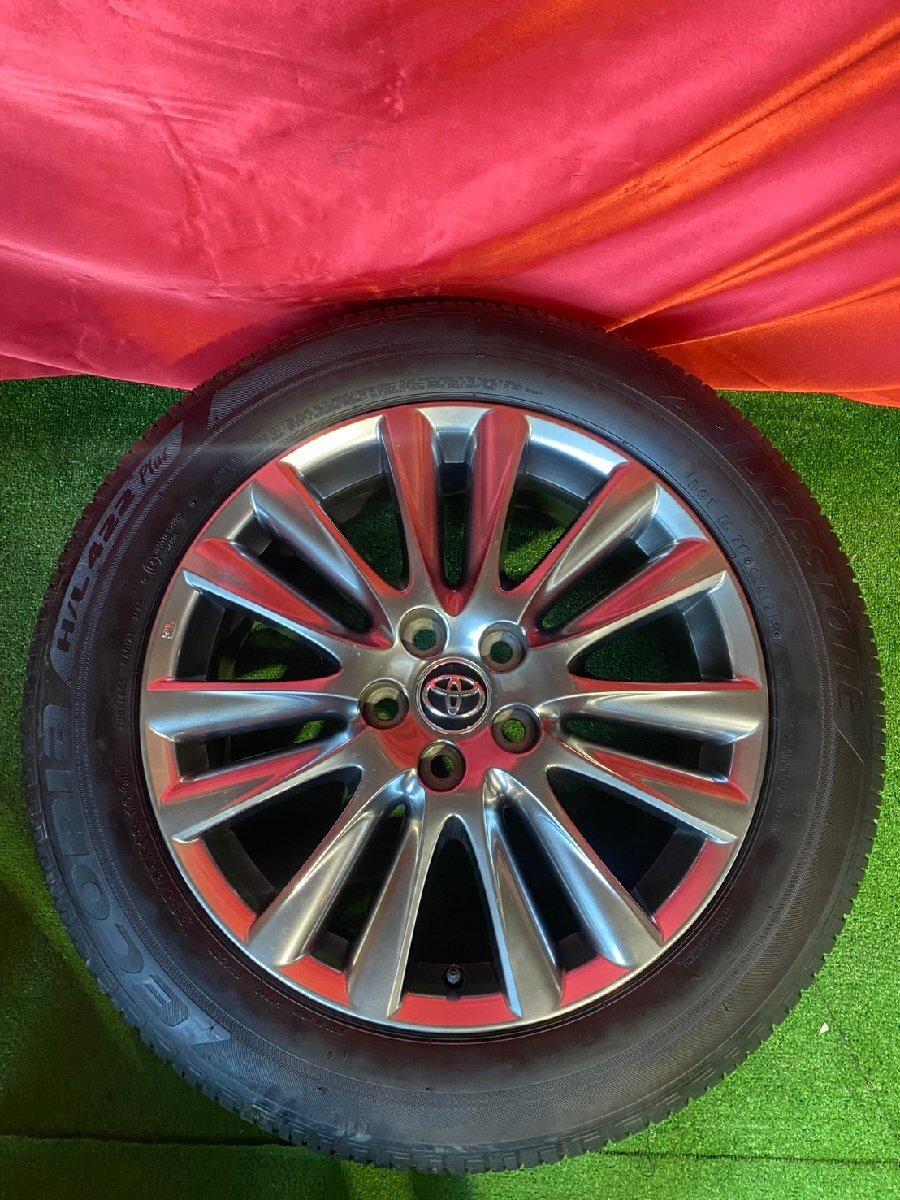 【バリ溝・美品・新古車外し・走行300km】ハリアー 60系 純正 18インチ 7.5J PCD114.3 5穴 ET45 ブリヂストン エコピア 235/55R18_画像4