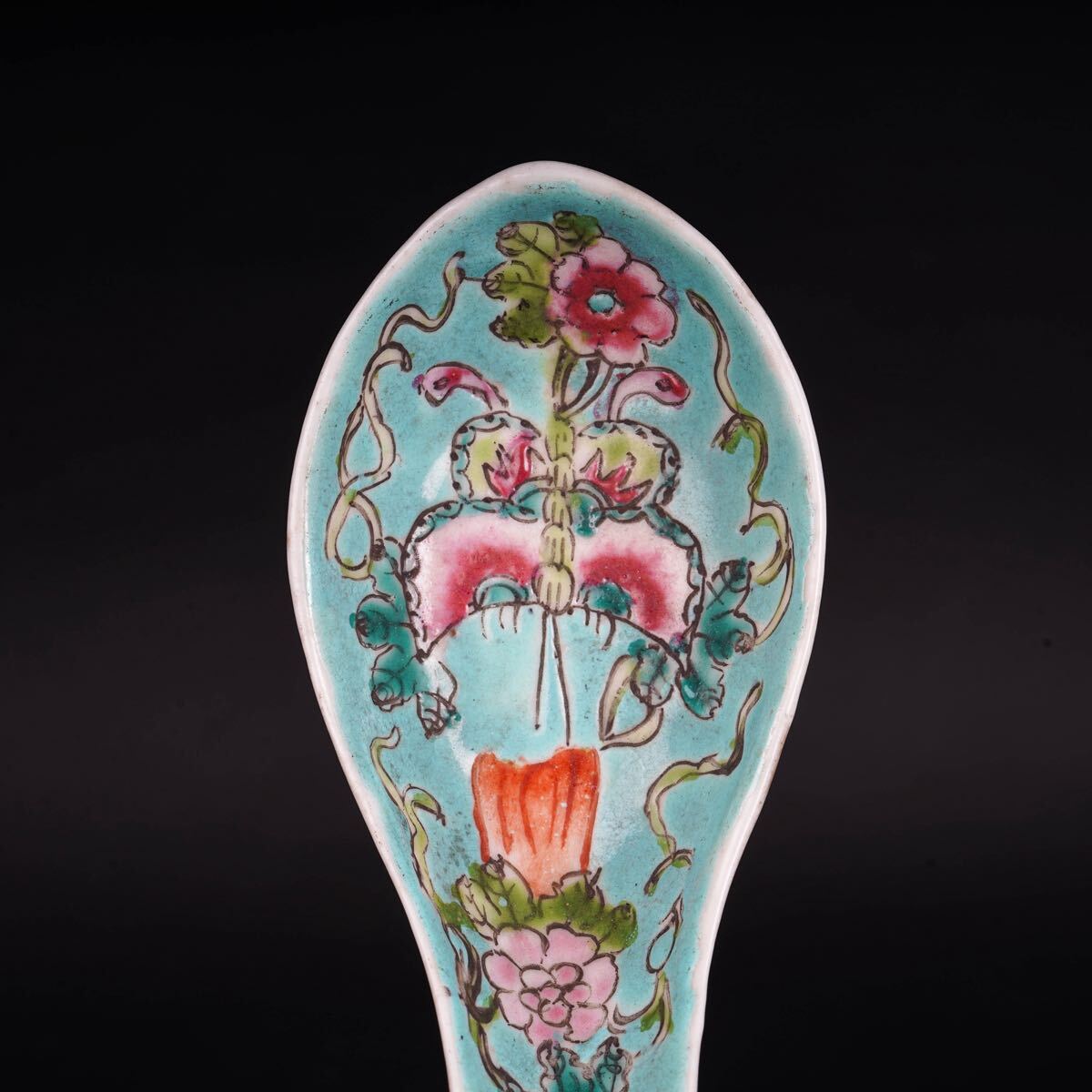 【後】FG014 在銘色絵スプーン4点 古美術 骨董品 古玩 時代物 古道具 中国美術品 朝鮮美術品 日本美術品_画像6