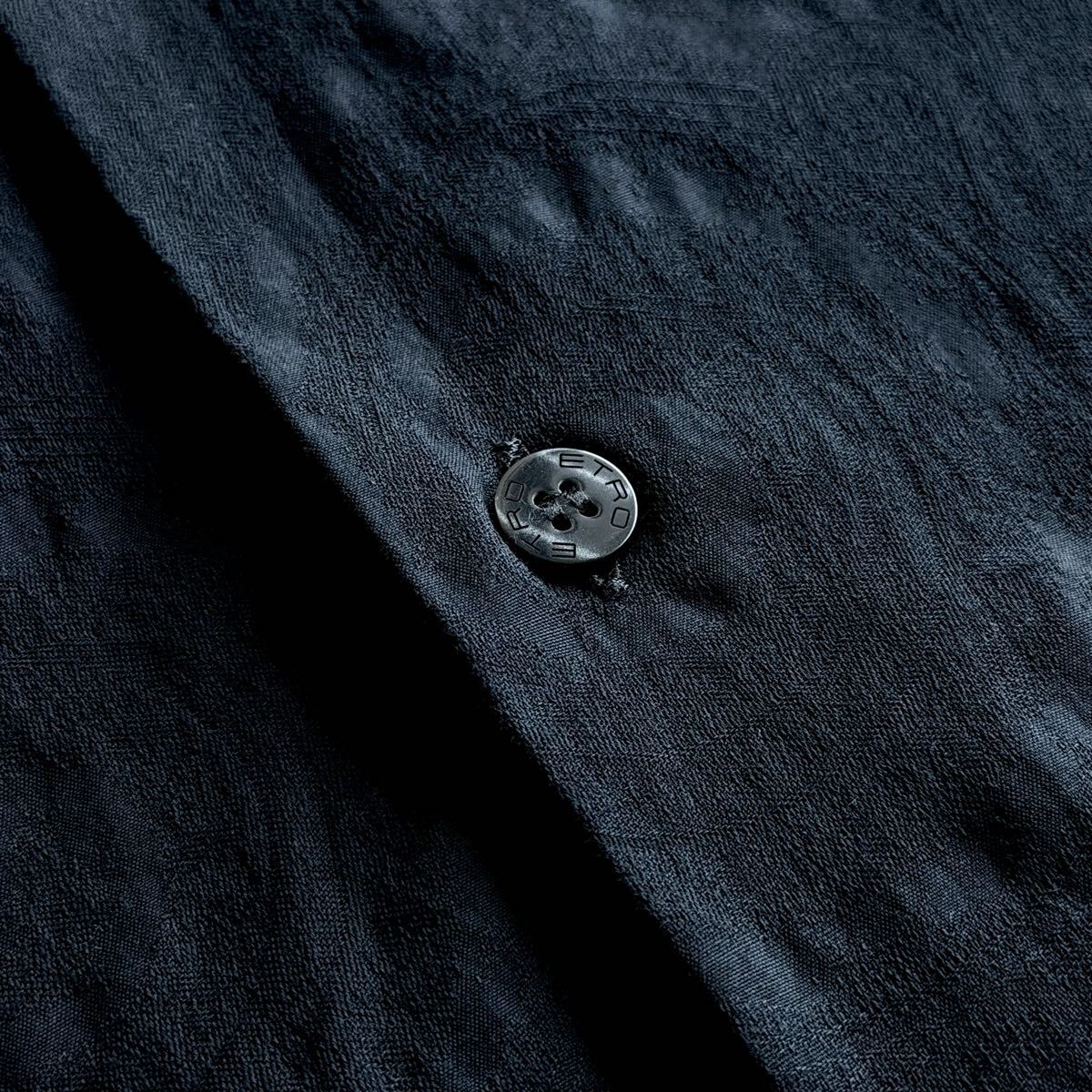 極美品/Lサイズ●最高級 ETRO エトロ 現行モデル ジャガード織 ペイズリー ドレスシャツ 長袖 総柄 イタリア製 40 ブラック 黒 国内正規品_画像5