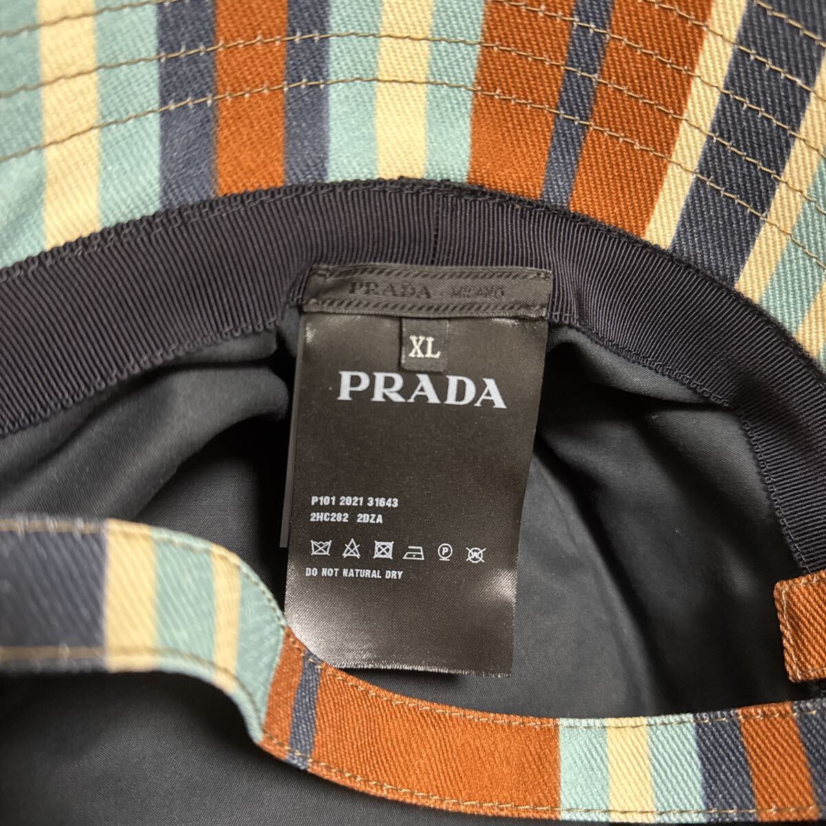PRADA Prada панама шляпа XL треугольник Logo 22SS Re-Nylon Bucket Hat 2HC282 многоцветный новый товар не использовался стандартный товар нейлон 