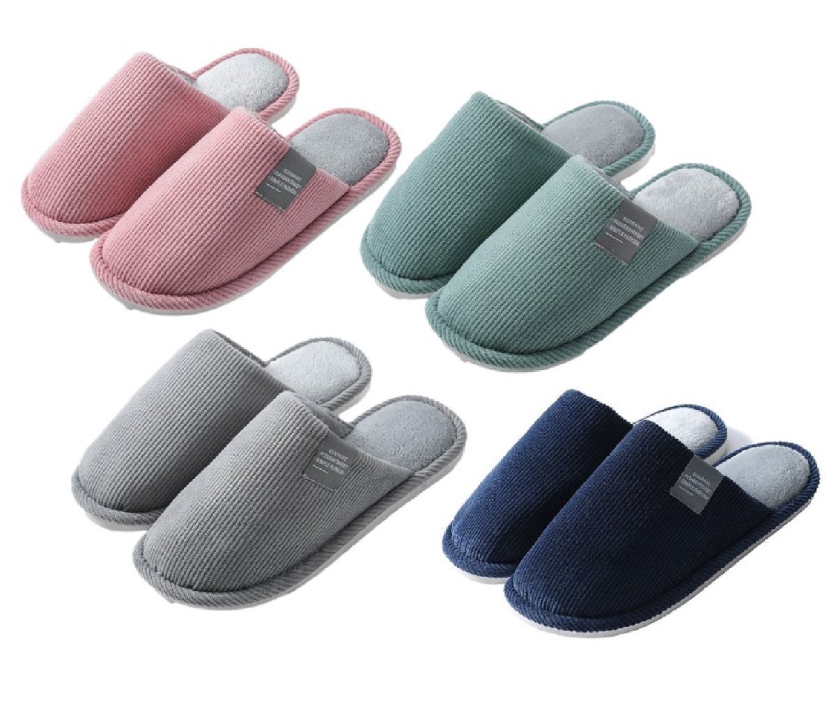 スリッパ ルームシューズ 4足 セット 室内 おしゃれ 来客 滑り止め 来客用 自宅用 職場_画像9