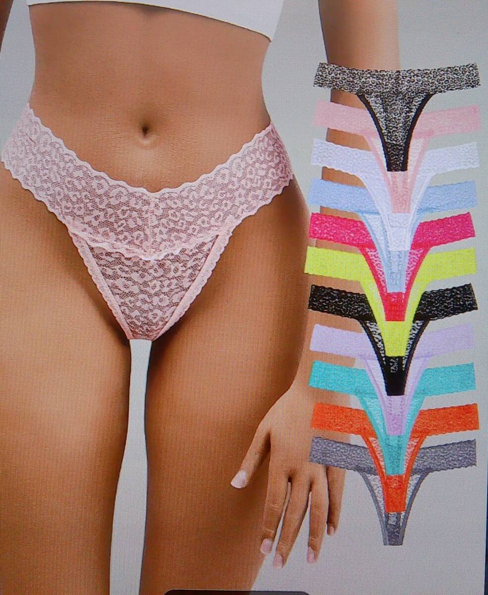 K076　直輸入　セクシーレオパードレースTバック　L　グリーン_画像4