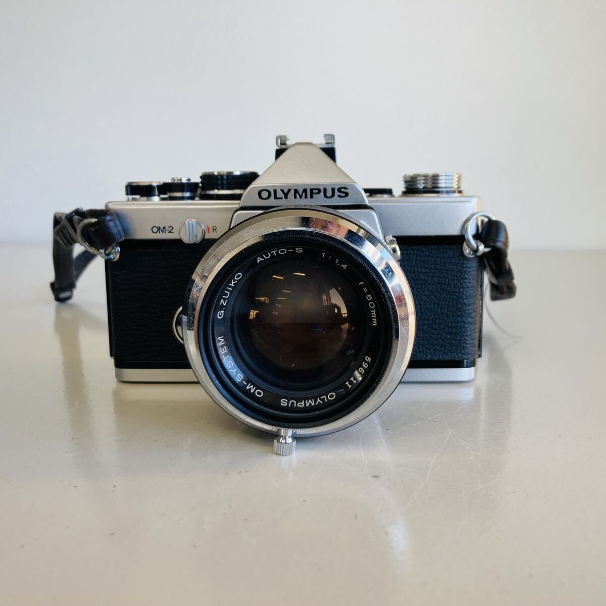 ★OLYMPUS★《1円》〔ケース付き〕 OM-2 N69-47 G ZUIKO AUTO-S 1:1.4 f=50mm オリンパス フィルムカメラ_画像2