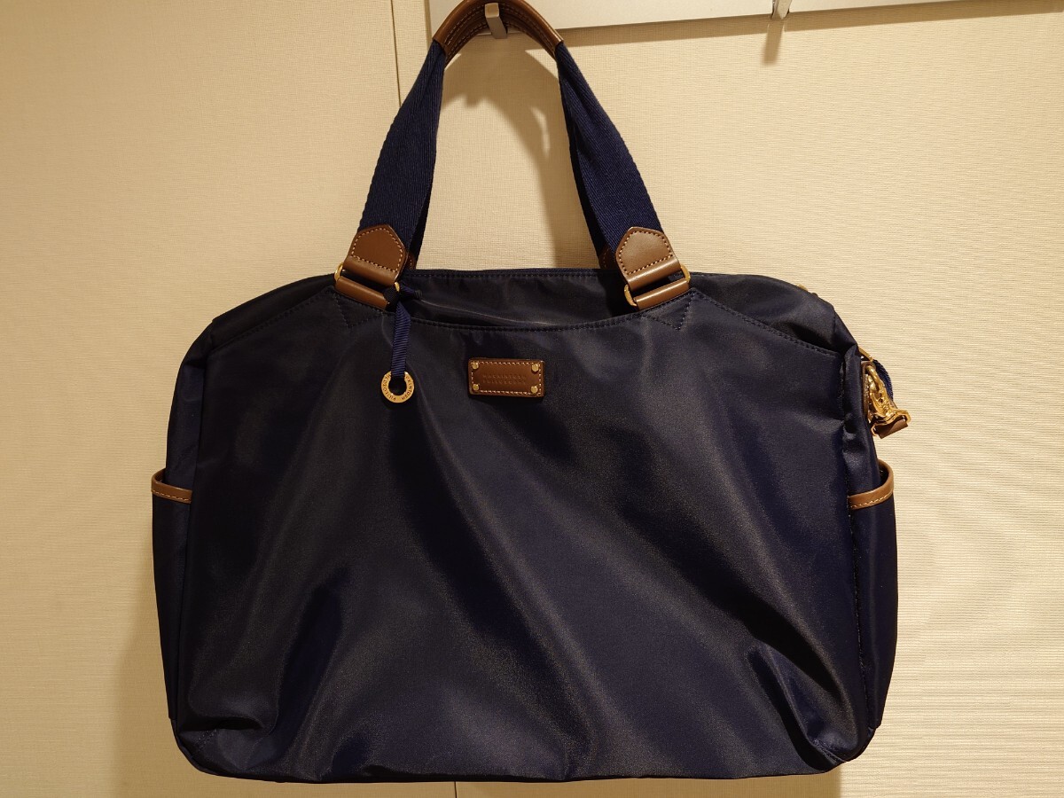 マッキントッシュ フィロソフィー ハンドバッグ ショルダーバッグ ネイビー ナイロン_画像1