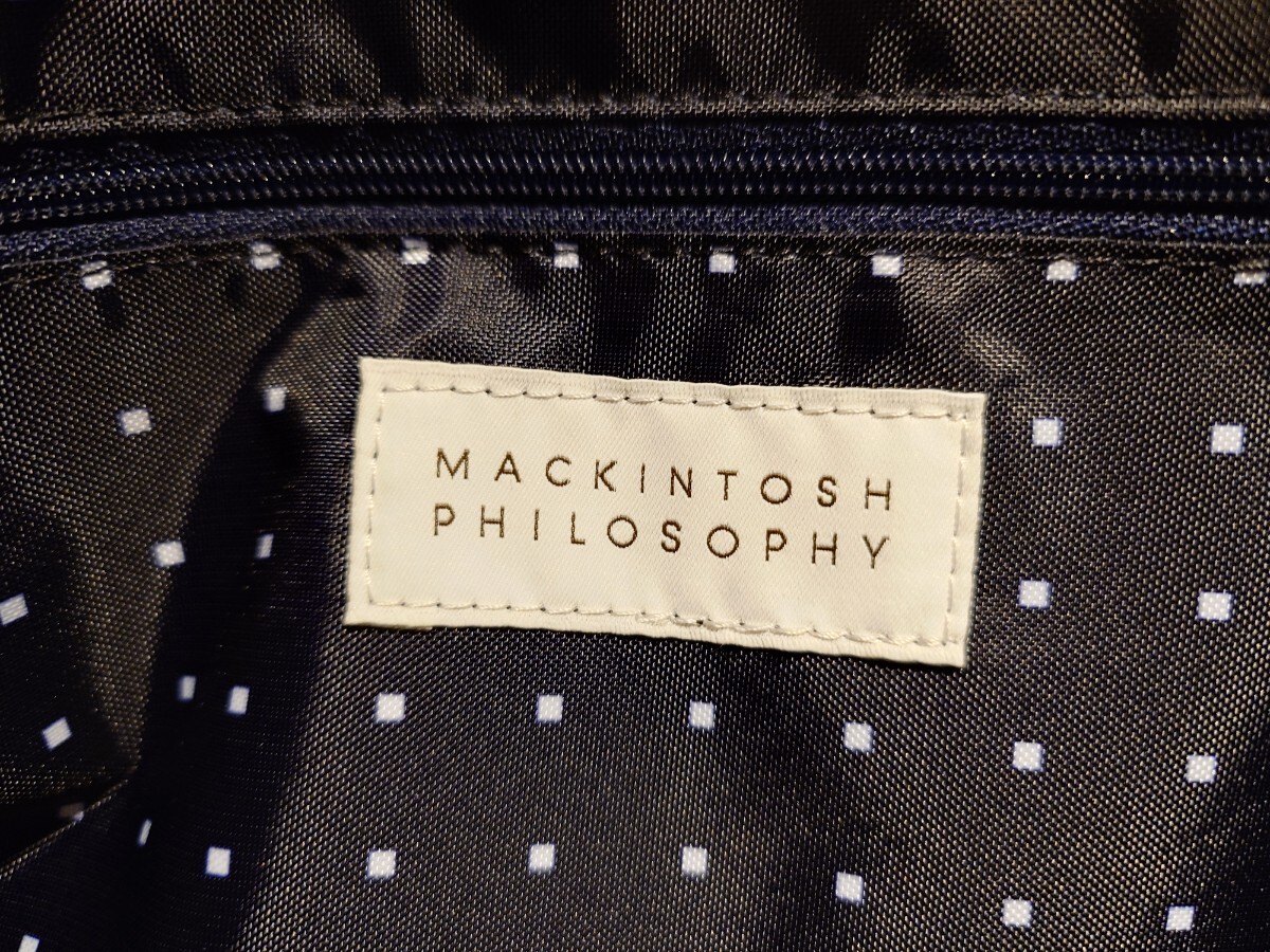 マッキントッシュ フィロソフィー ハンドバッグ ショルダーバッグ ネイビー ナイロン_画像6