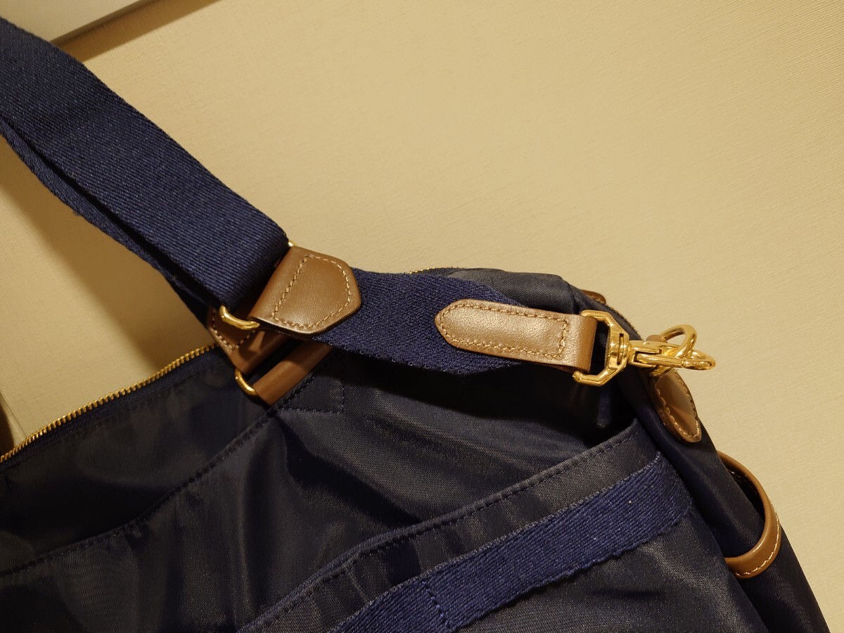 マッキントッシュ フィロソフィー ハンドバッグ ショルダーバッグ ネイビー ナイロン_画像8