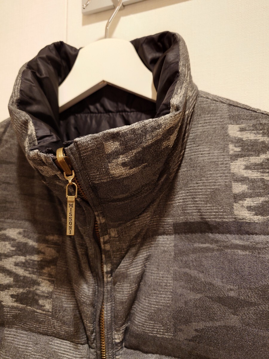 MISSONI ミッソーニ ダウンベスト グレー 大きめＬ 50〜52_画像3