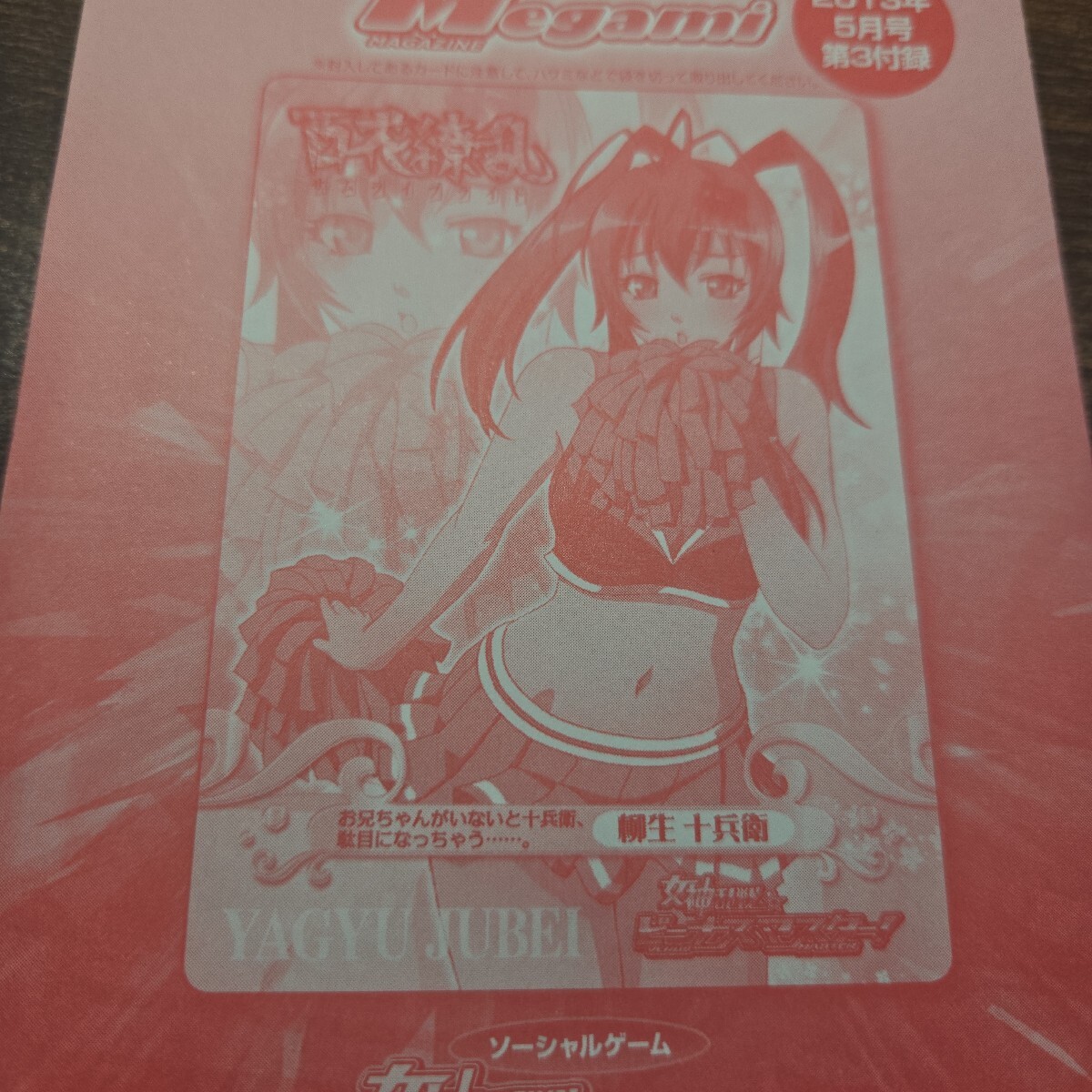 未開封　未使用　百花繚乱 サムライプライド　 柳生十兵衛 プロモーションカード　 2013年 付録 未開封　 女神乱戦☆ビーナスマスター!_画像3