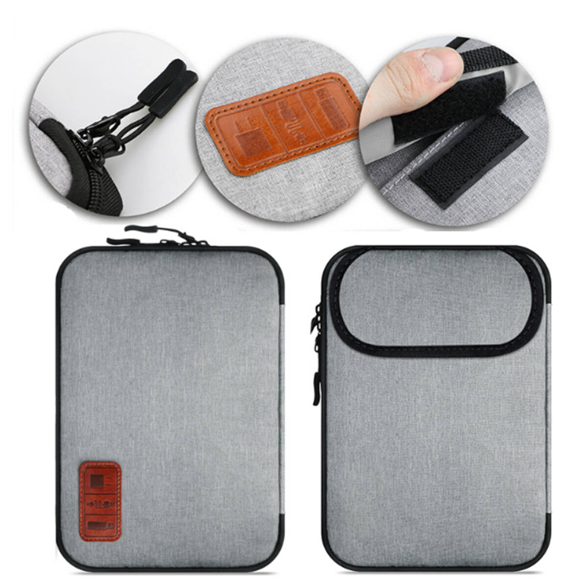 ケーブル収納 ガジェットポーチ 旅行 出張 便利グッズ モバイルバッテリー ケース 小物入れ 収納ポーチ ;J3743;_画像3