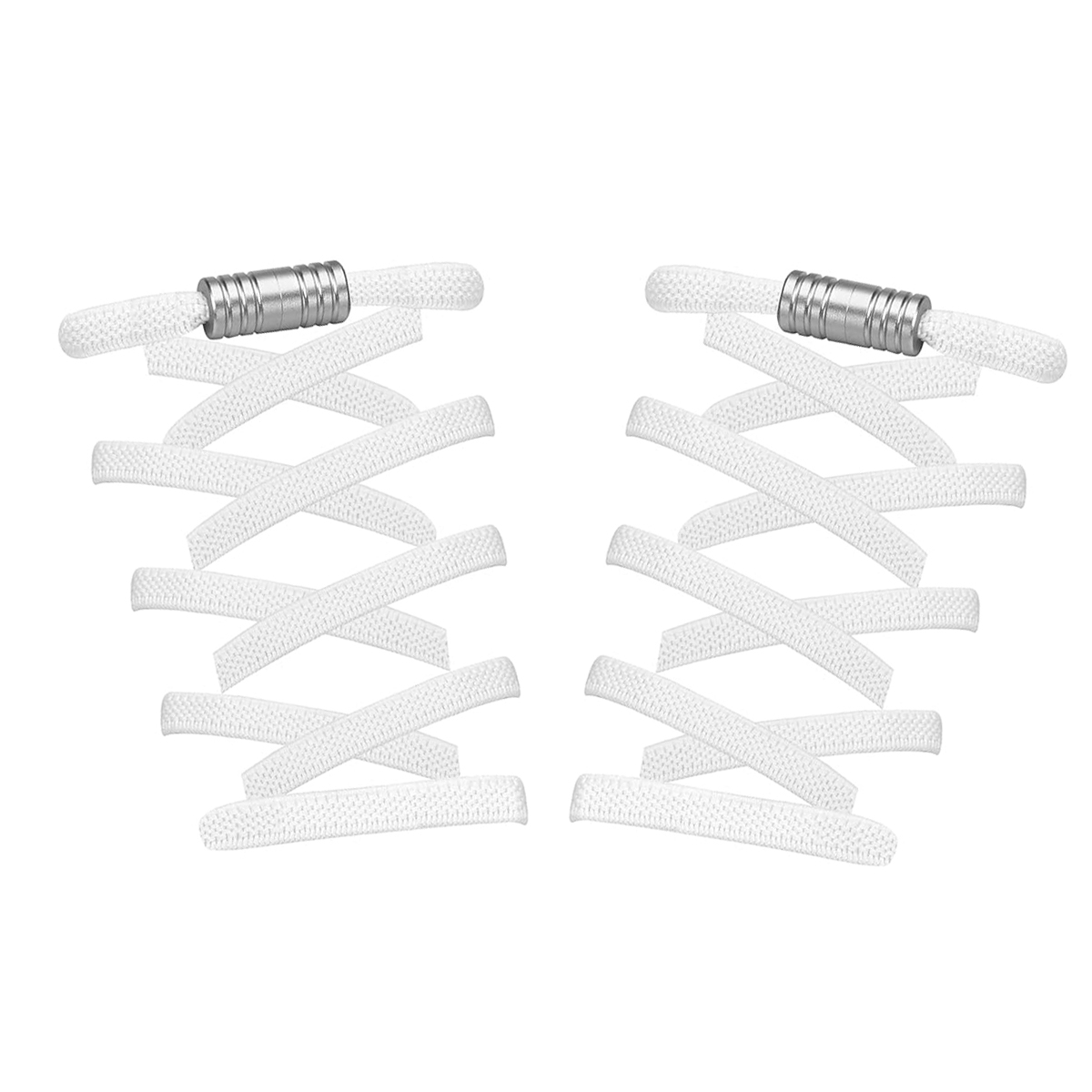 靴紐 結ばない 靴ひも ゴム シューレース スニーカー 靴ひも 平紐 伸びる靴紐 ほどけない 伸縮する 簡単取り付け子供 大人 高齢者に;J5578;_画像1