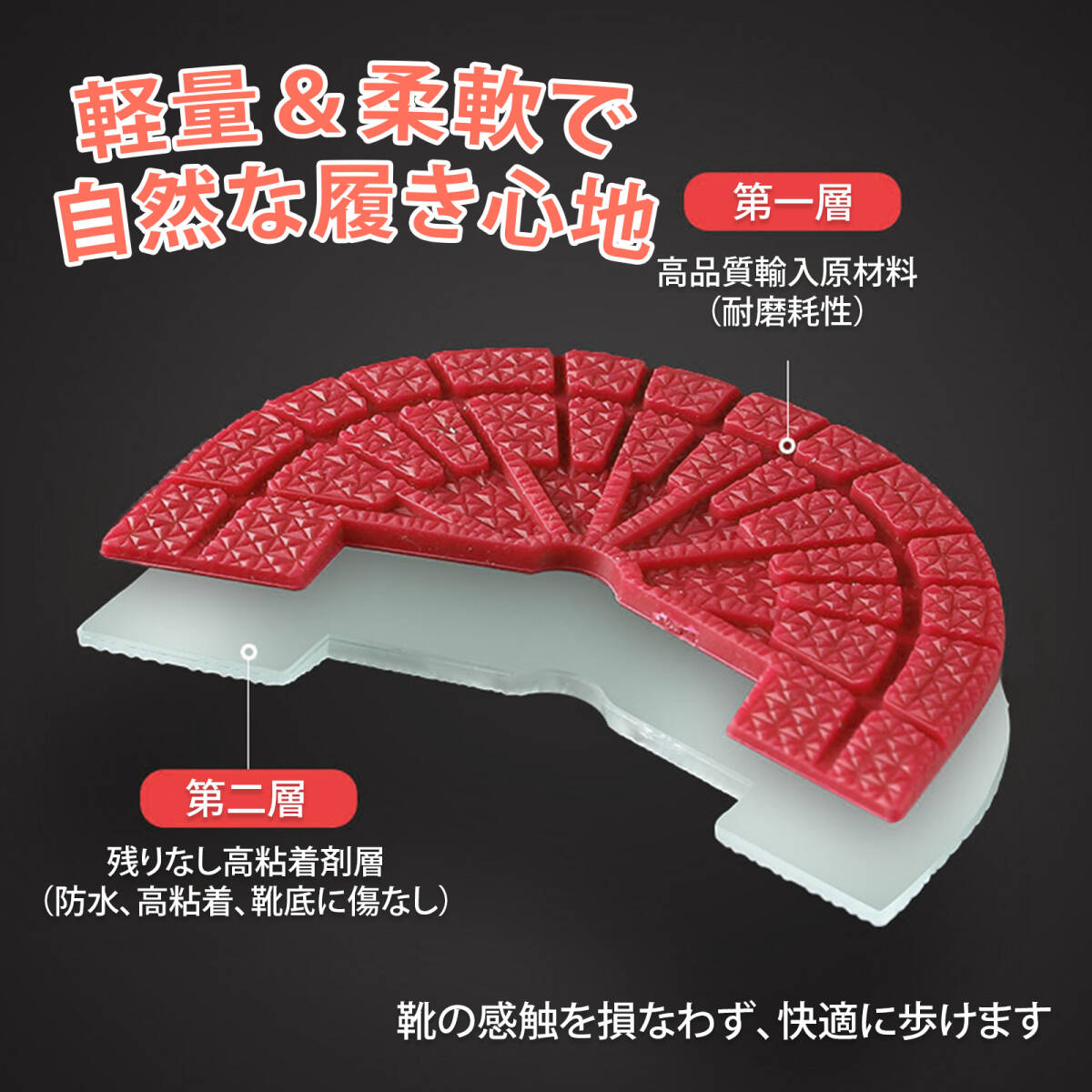 【2個入り】ヒールプロテクターヒールガードスニーカー かかと内側補修 靴 かかとパッド かかと補修シート 靴 かかと 補修 AJ1対応 ;J7839;_画像5