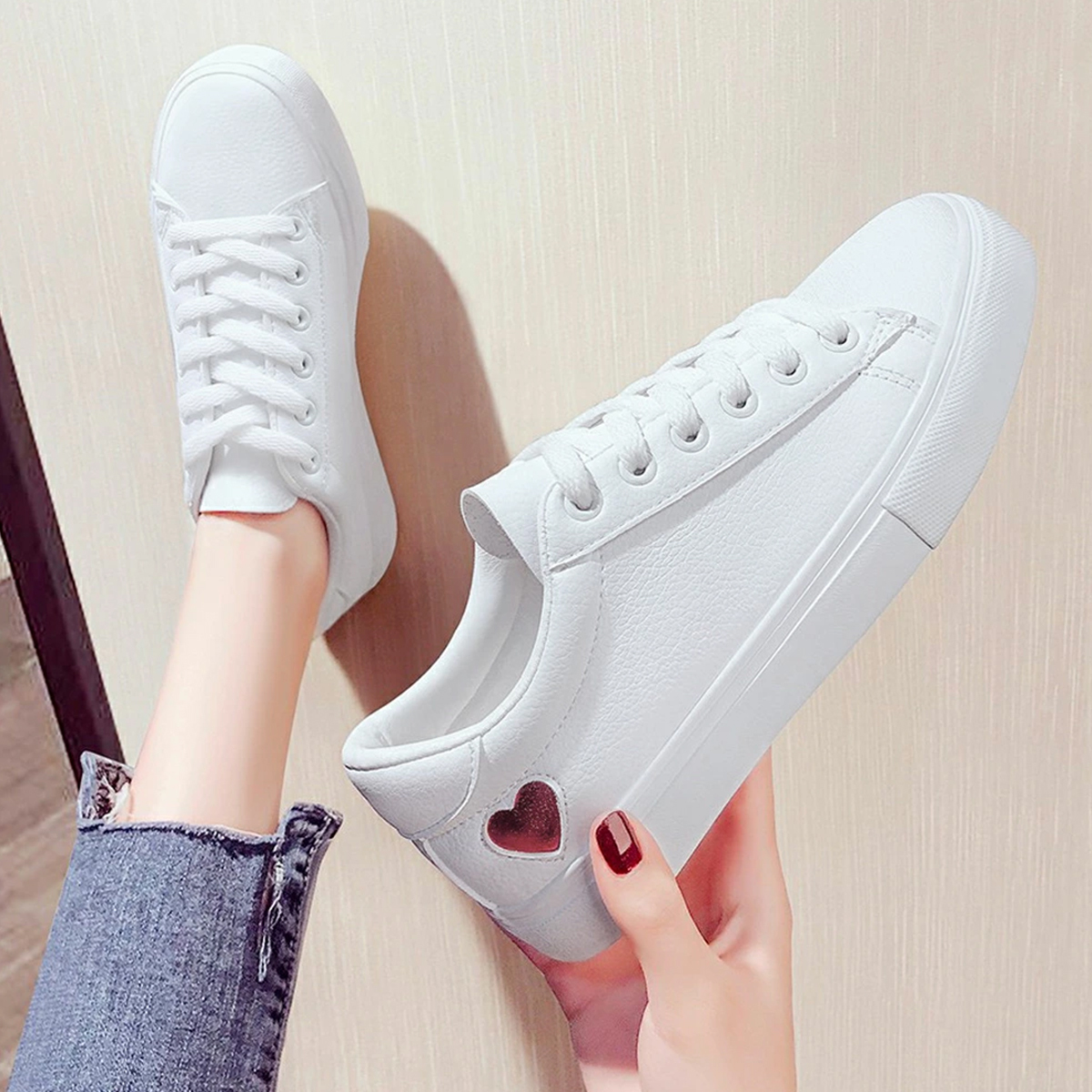 【4本入り】靴紐 白 靴ひも くつひも シューレース スニーカー 紐 平紐 8*140mm フラットシューレース 5～6ペアの穴に対応;J5506-2ps;_画像5