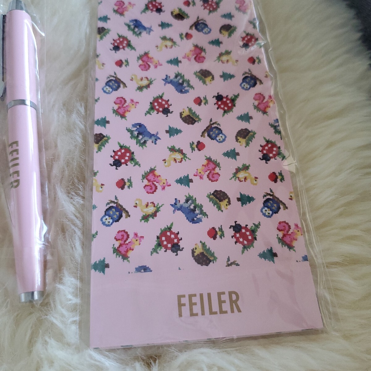 未使用品!フェイラーの付録 ストロベリー(コンテナ マステ) ハイジ(メモ帳 万年筆) FEILER_画像7