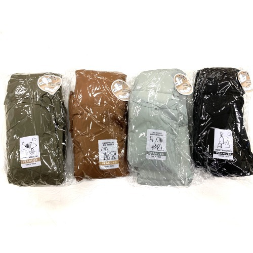 SNOOPY スヌーピー ダウン風コットンマフラー A【ブラック】_画像5