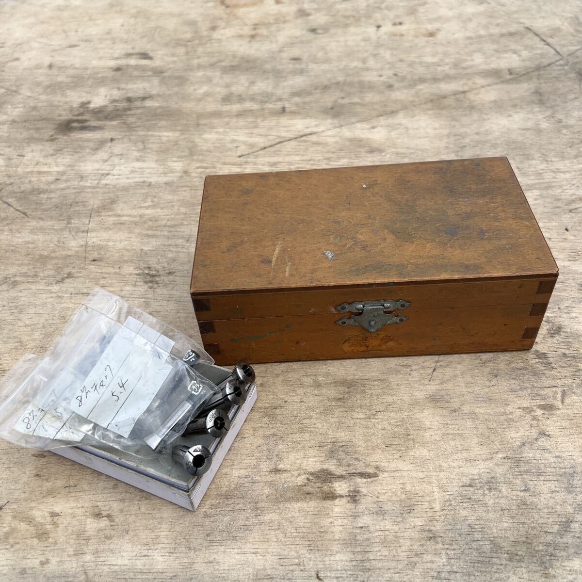 ARROW コレットチャック 時計 修理 卓上旋盤 用 アロー 木箱入り 工具 腕時計 中古_画像8