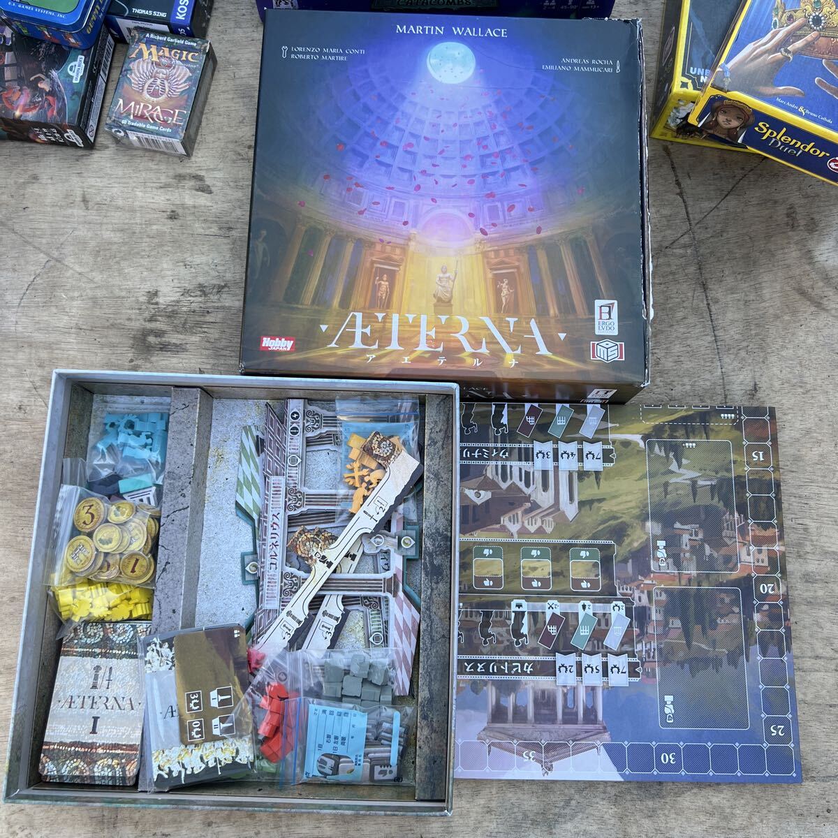 ボードゲーム他まとめ/ MTG 英語版/Splendor/CLANK! CATACOMBS/アエテルナ/スカルキング/THE CRER/Splendor Duel 等 カードゲーム 中古_画像4