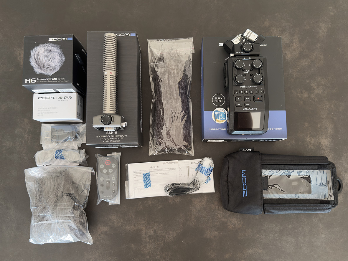 [ почти не использовался ]ZOOM H6 Black корпус + gun Mike SSH-6 + аксессуары комплект l портативный магнитофон zoom H6 комплект 