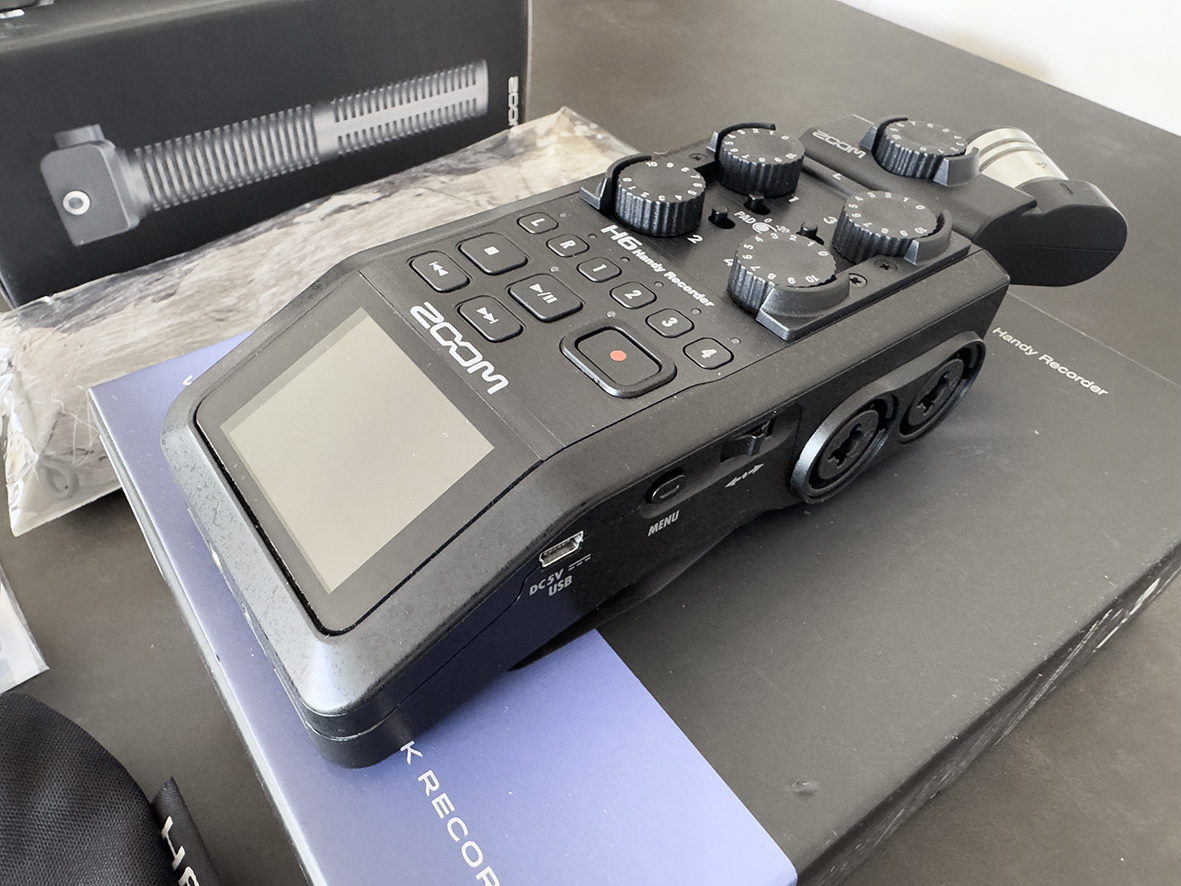 [ почти не использовался ]ZOOM H6 Black корпус + gun Mike SSH-6 + аксессуары комплект l портативный магнитофон zoom H6 комплект 