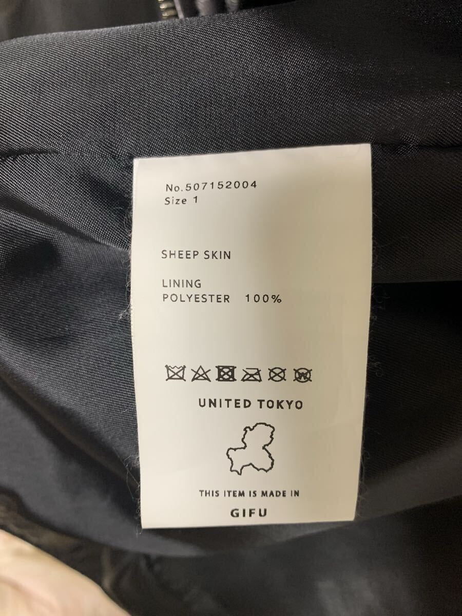 ライダースジャケット 黒 ラムレザー ライダース ブラック ZARA レザージャケット ジャケット 羊革 UNITED TOKYO_画像6