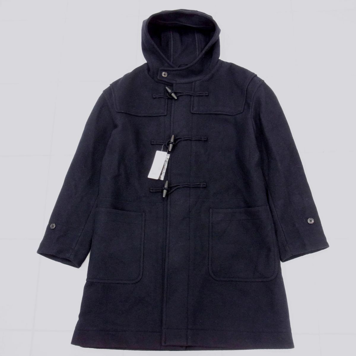 新品タグ付き UNIQLO ユニクロ ウール ダッフルコート ネイビー メンズ 大きめサイズ XXL_画像1