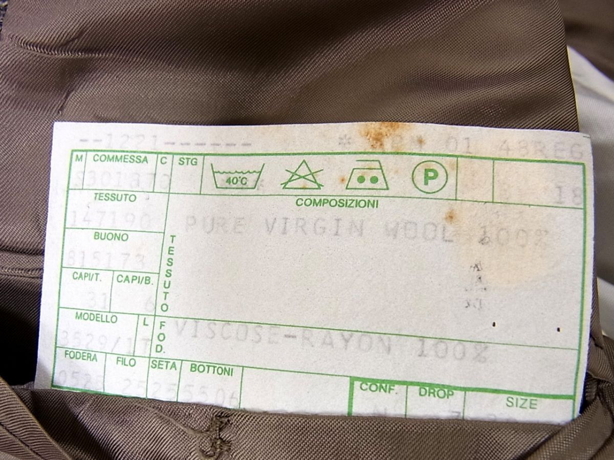 美品◇BALLY バリー ツイード テーラードジャケット ブレザー 紳士服 メンズ イタリア製_画像8