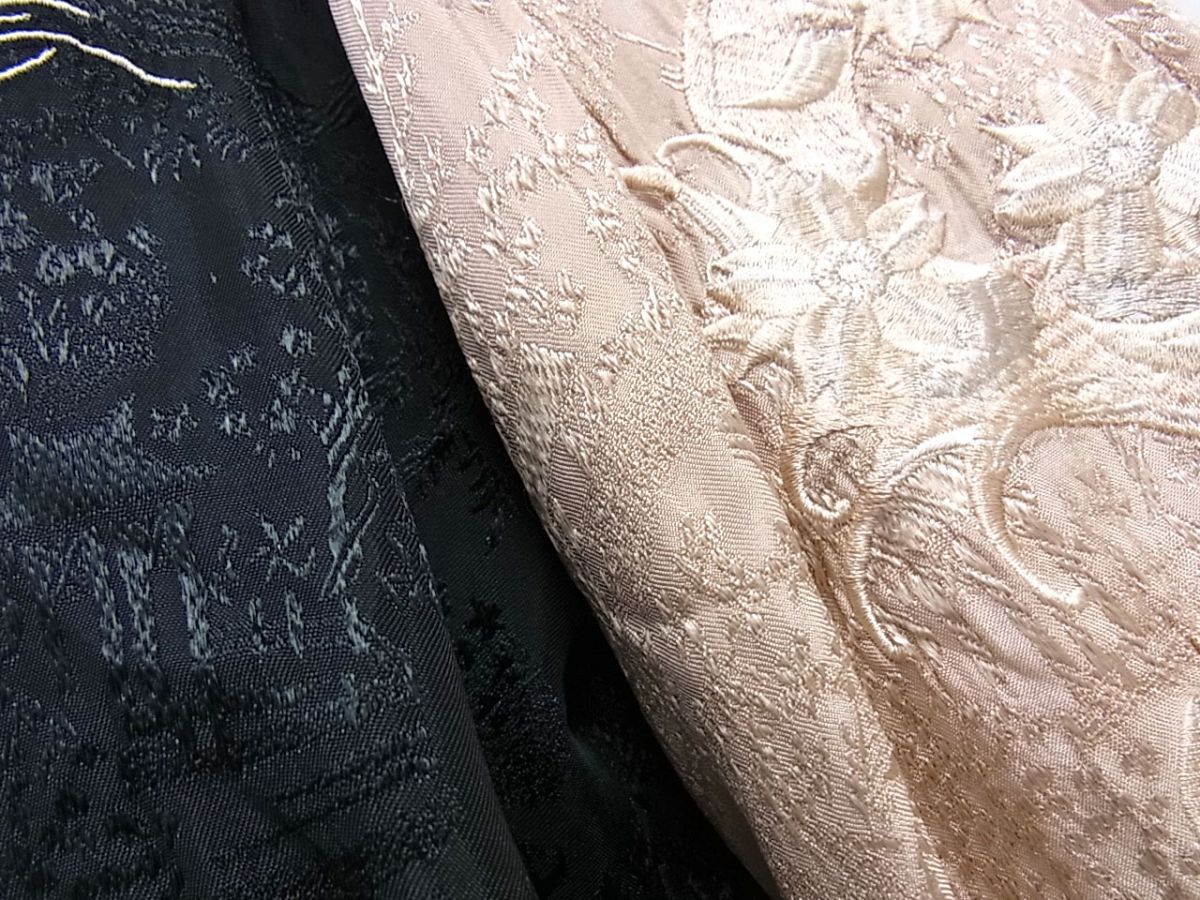 レア☆百花繚乱 リバーシブル スカジャン 金魚 花 刺繍 サテン スーベニアジャケット メンズ_画像7