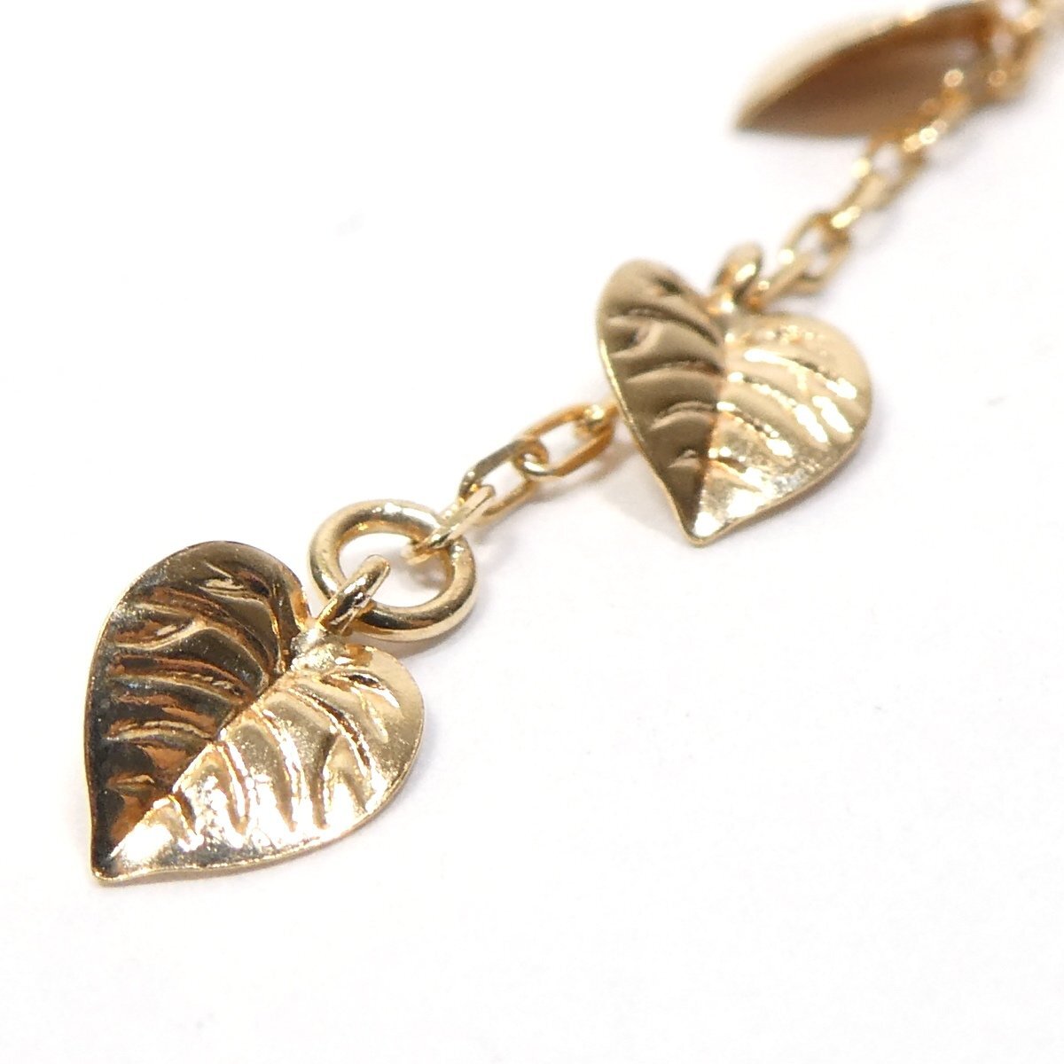 【K18】TAKE-UP ピアス チャーム 0.6g イエローゴールド 18金 リーフ 木の葉モチーフ 揺れる カジュアル テイクアップ/ネコポスOK◇J_画像5