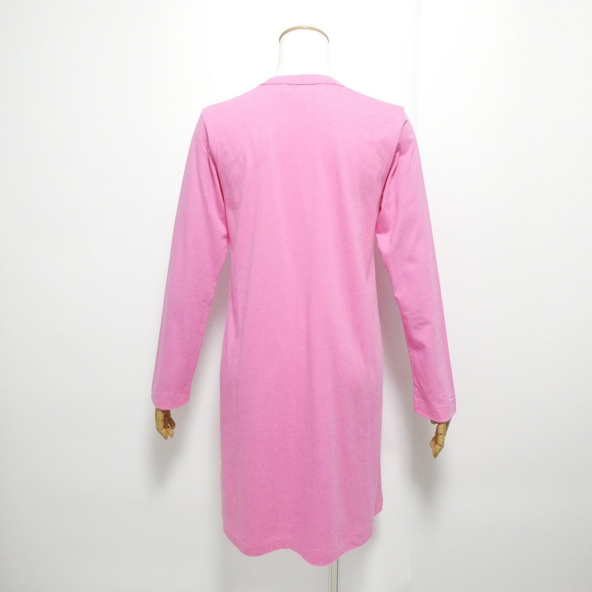 コムデギャルソン ガール ワンピース ピンク L 長袖カットソー NY-T303 Comme Des Garcons GIRL x PLAY 春 秋 美品/ネコポスOK◆T11_画像2
